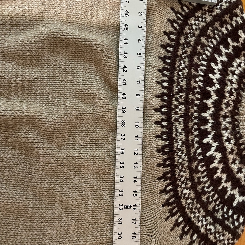 Vintage handmade Fair Isle zipper Cardigan Sweater size woman large, men’s med​ - Picture 4 of 9